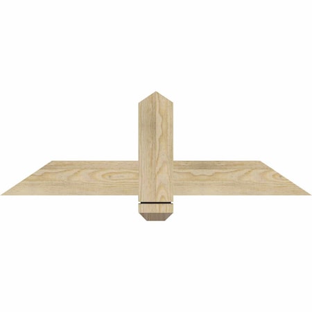 Ekena Millwork Eugene Rough Sawn Timber Gable Bracket, Douglas Fir, 36"W x 12"H x 2"D x 4"F, 8/12 Pitch GBW036X12X0204EUG00RDF